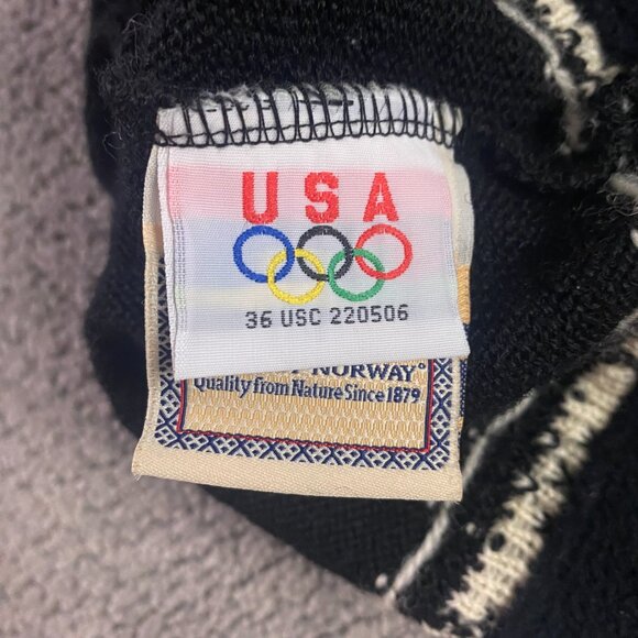 Vintage Dale of Norway Beanie Hat 2002 Salt Lake City USA Olympics Wool Black - Picture 6 of 8